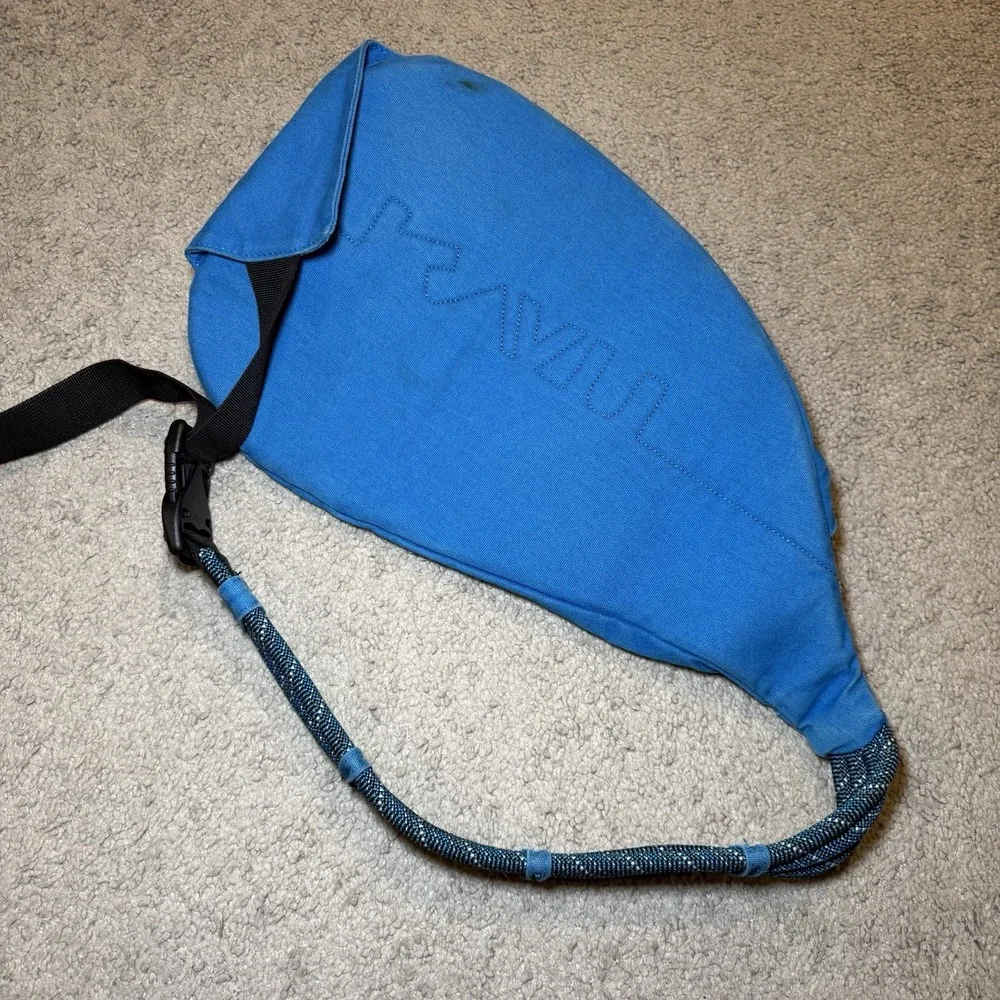 KAVU Rope Sling Backpack Crossbody Bag Blue Outdoor Canvas Hiking - Picture 2 of 10
